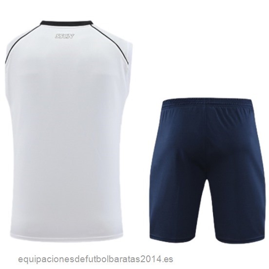 Nuevo Entrenamiento Sin Mangas Conjunto Completo Napoli 24/25 Blanco Azul Baratas